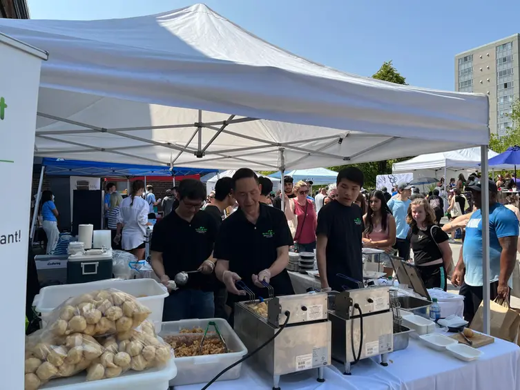 Food being prepared at the Gluten Free Garage