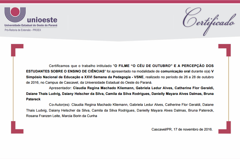 certificado Claudia