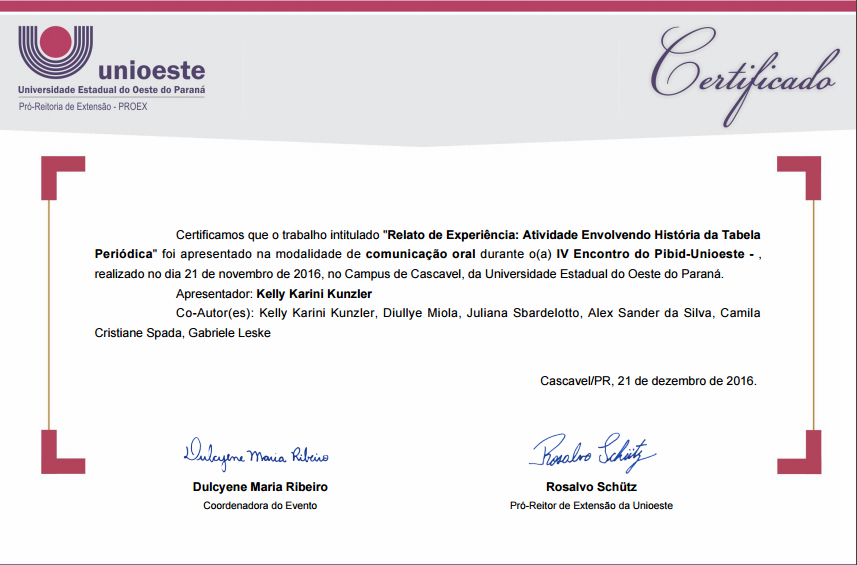 certificado encontro pibid relato de exp