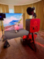 Vintage Selfie Pod & Custom Vespa Backdrop