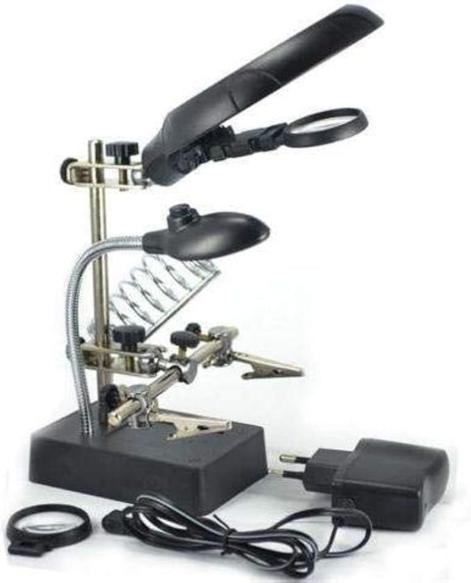 حامل كاوية لحام وعدسة مكبرة كبير