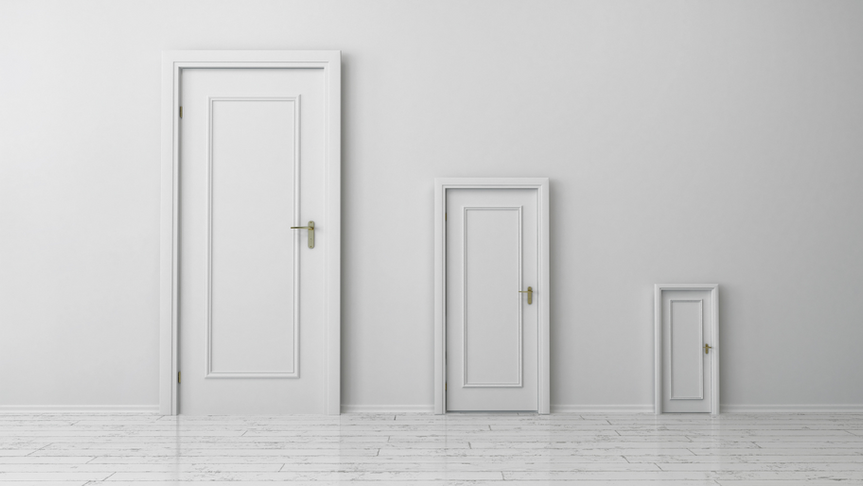 set 3 porte a muro coreografia