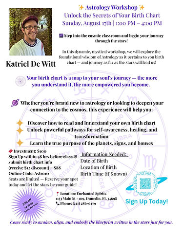 ✨ Astrology Workshop ✨ Unlock the Secrets of Your Birth Chart Sunday, June 8th 1200 PM – 500 PM.jpg