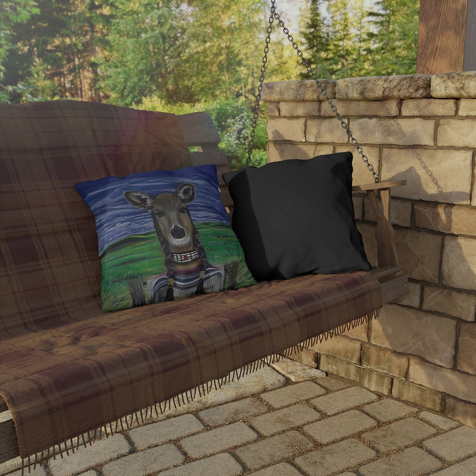 Thumbnail: Doecahontas - Indoor/Outdoor Pillow