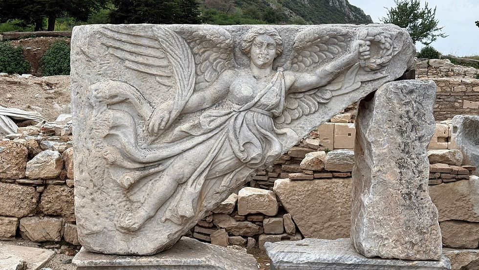Winged Nike Goddess at the Ephesus Archaeological Site Near Selcuk, Turkey
