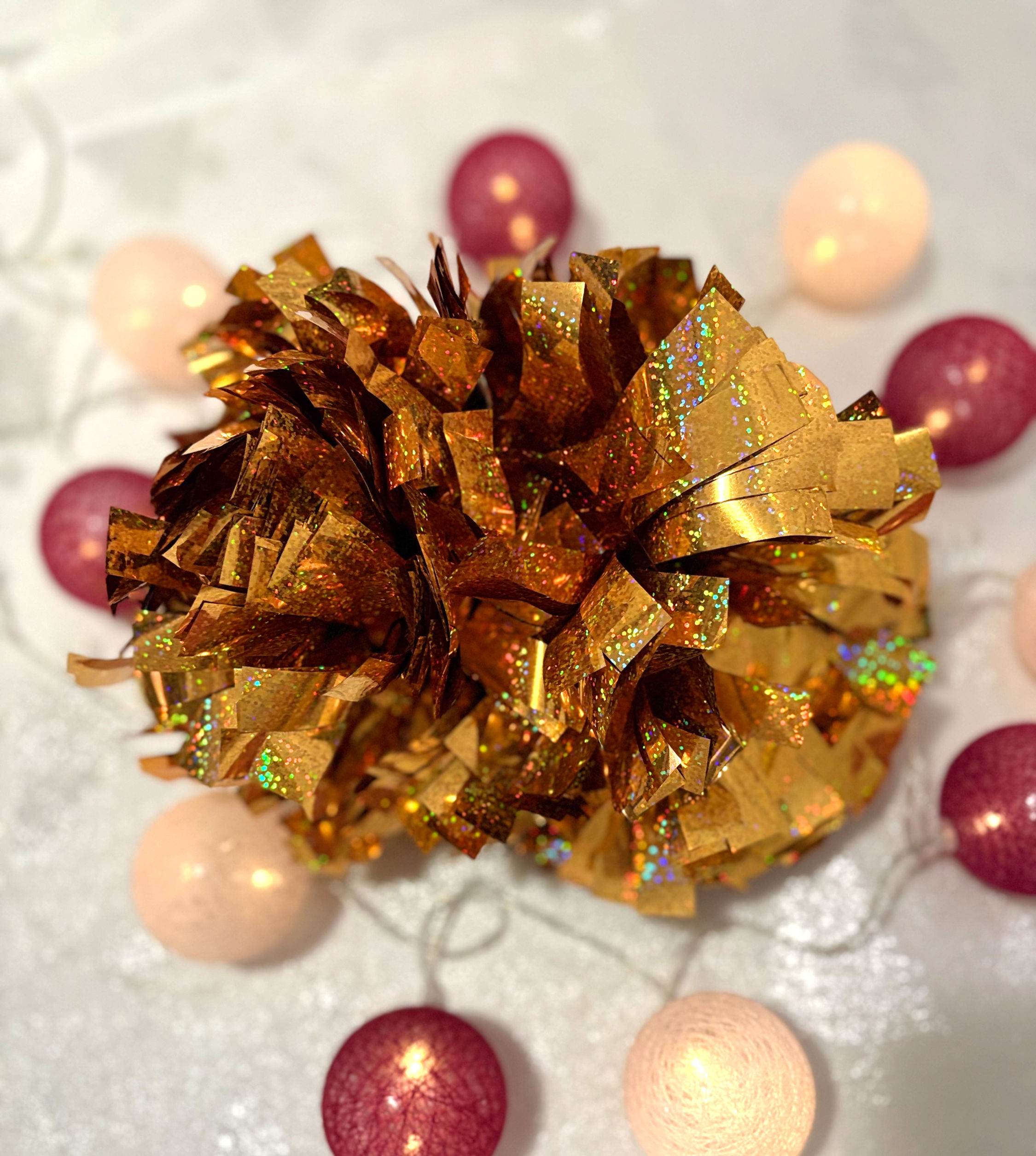 Holografski POM-PON - Zlat