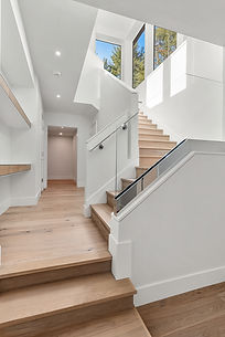 editoral style photography of a staircase in a luxury home