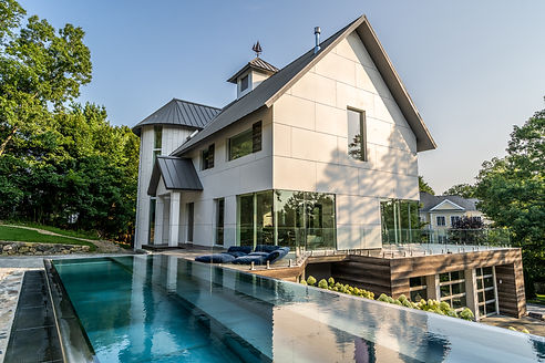 a drone home media photo of a modern luxury newly constructed house