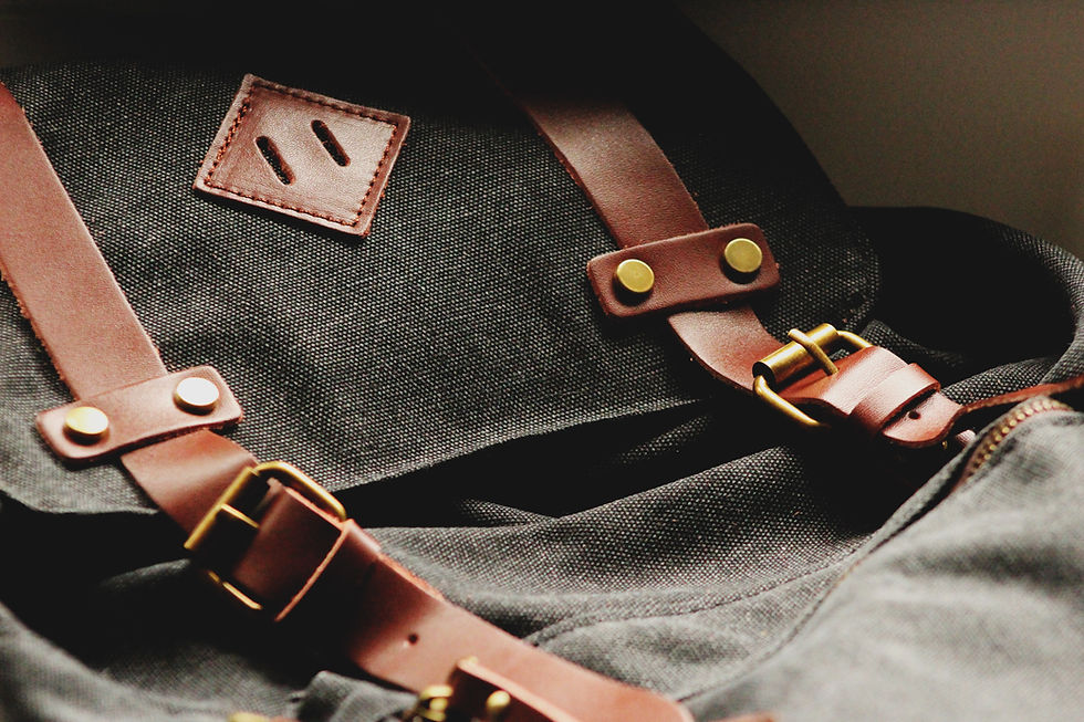 Leather Strap Backpack