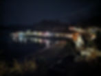The view from Scorrybreac of Portree Harbour at night