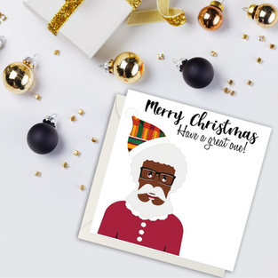 Father Christmas greetings card by Afro Touch