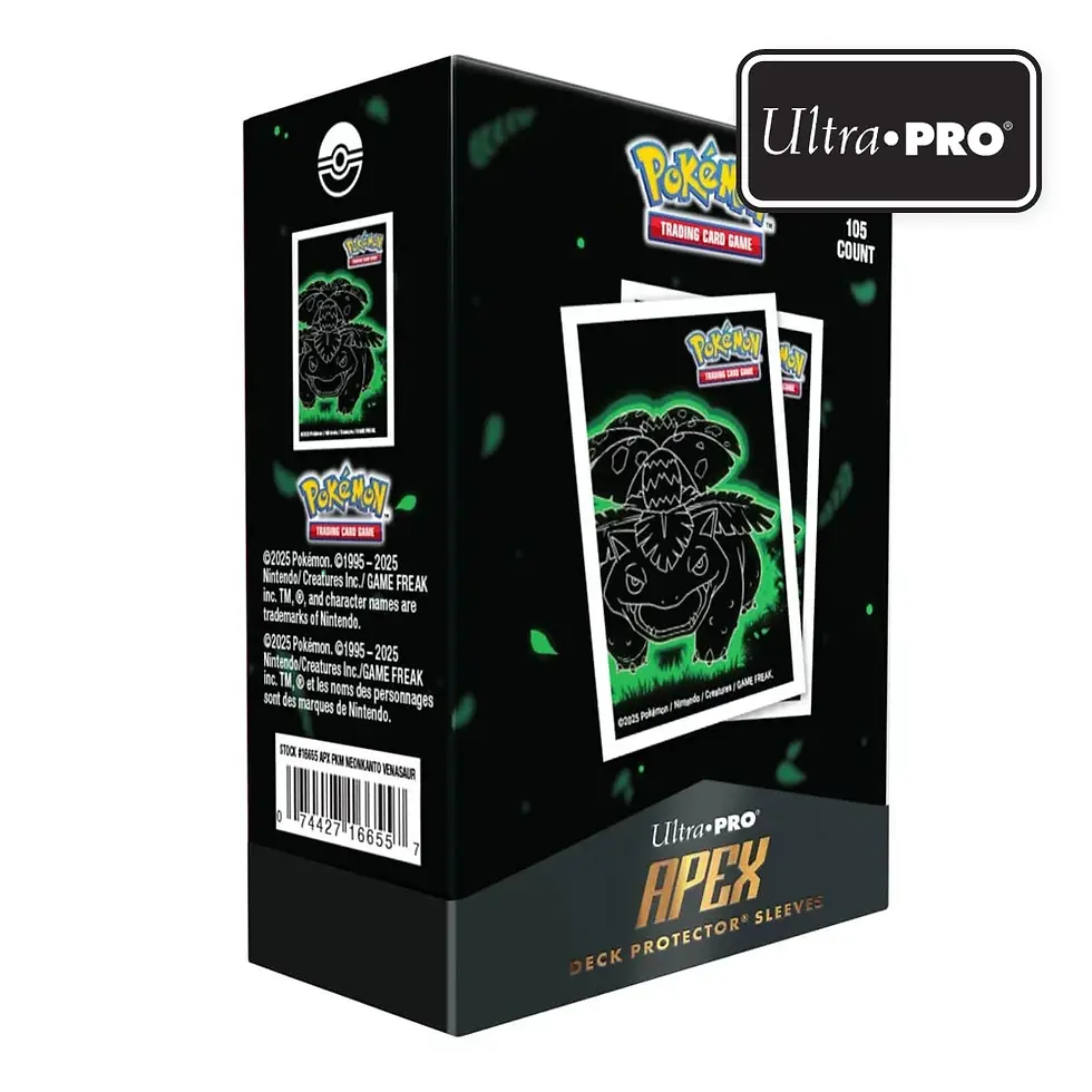Ultra Pro APEX Deck Protector Sleeves Neon Kanto Venusaur