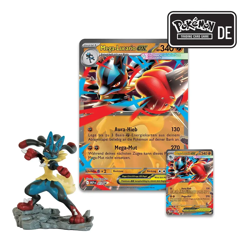 Pokémon Mega-Lucario-ex Figuren-Kollektion Deutsch