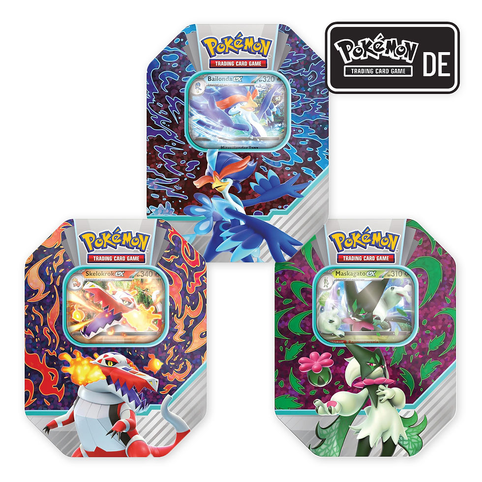 Pokemon TCG Paldea Partner Tin Deutsch Skelokrok Maskagato Bailonda