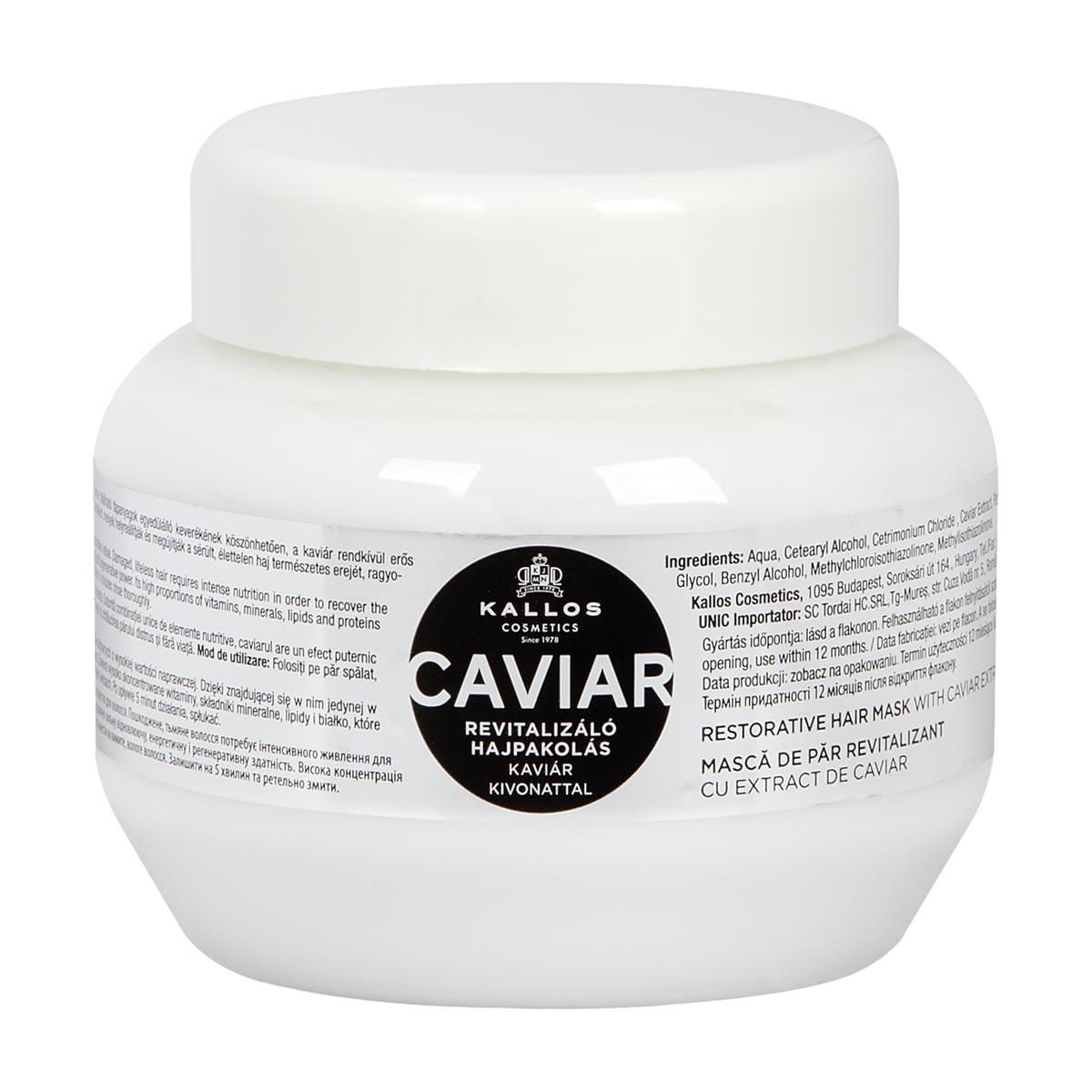 Kallos KJMN Mască de păr revitalizant cu extract de caviar 275/1000 ml