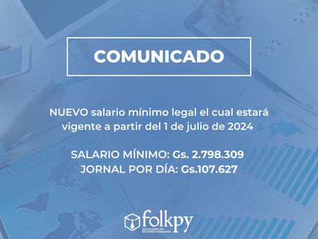 SALARIO MINIMO VIGENTE - JULIO 2024