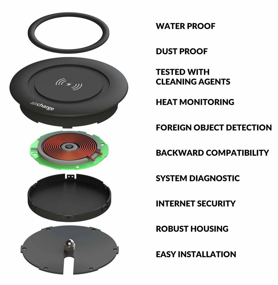 Aircharge wireless charging installation