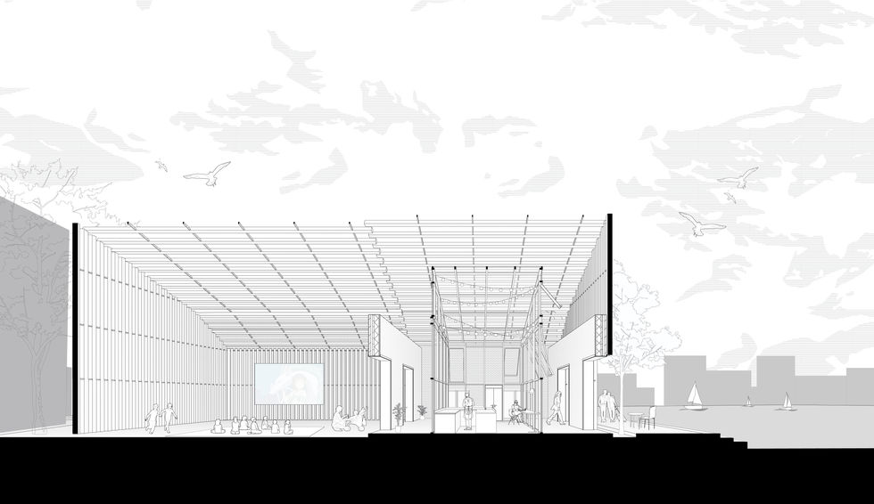 SECTION PERSPECTIVE blue