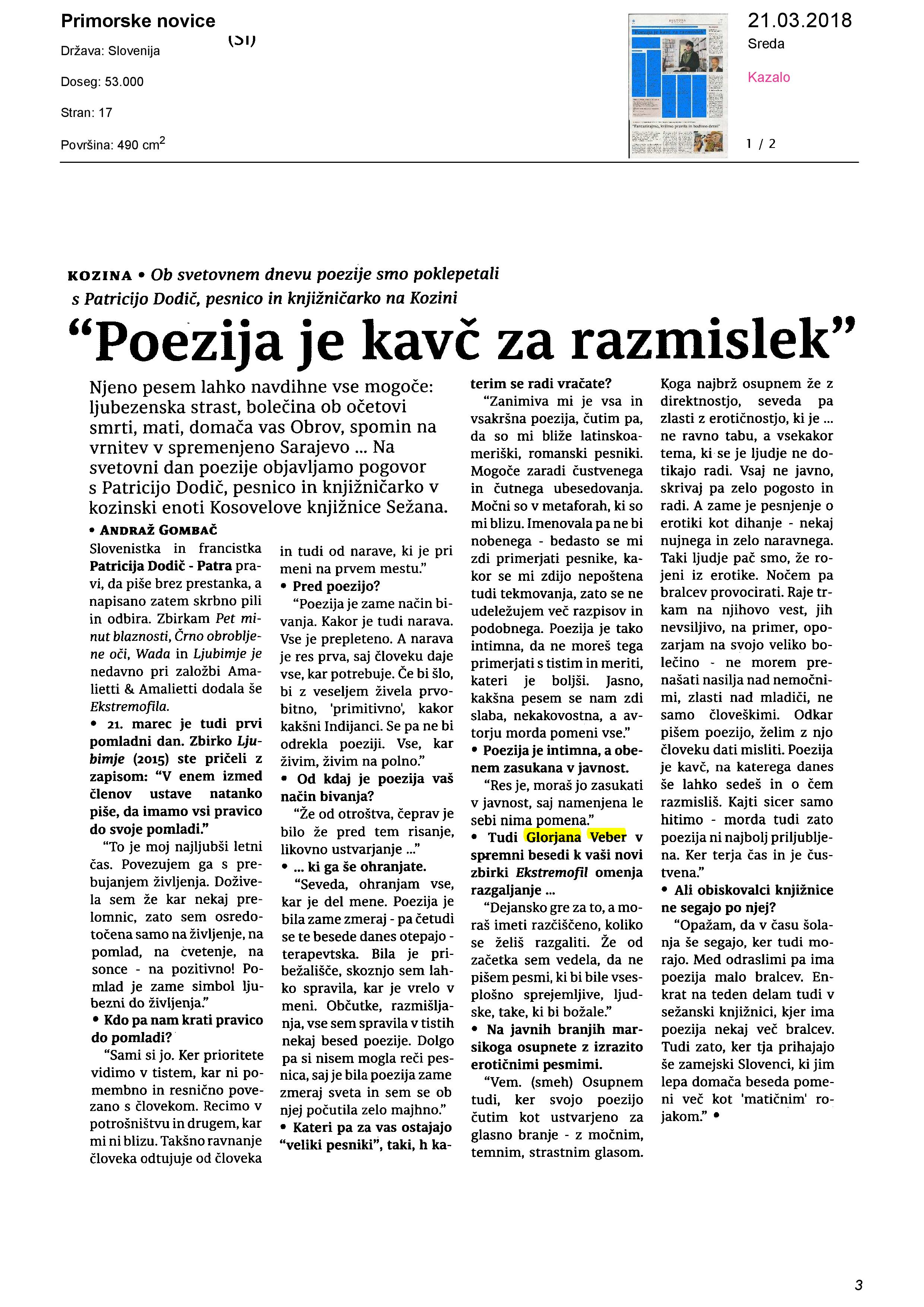 21/3 Primorske novice