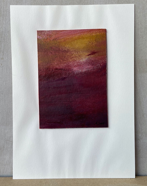 anilinas sobre cartón paisajes nocturnos