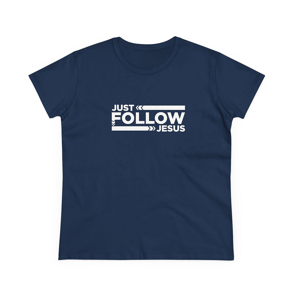 Thumbnail: Women's Just Follow Jesus Soft Tee - Christian Apparel,  Casual Wear