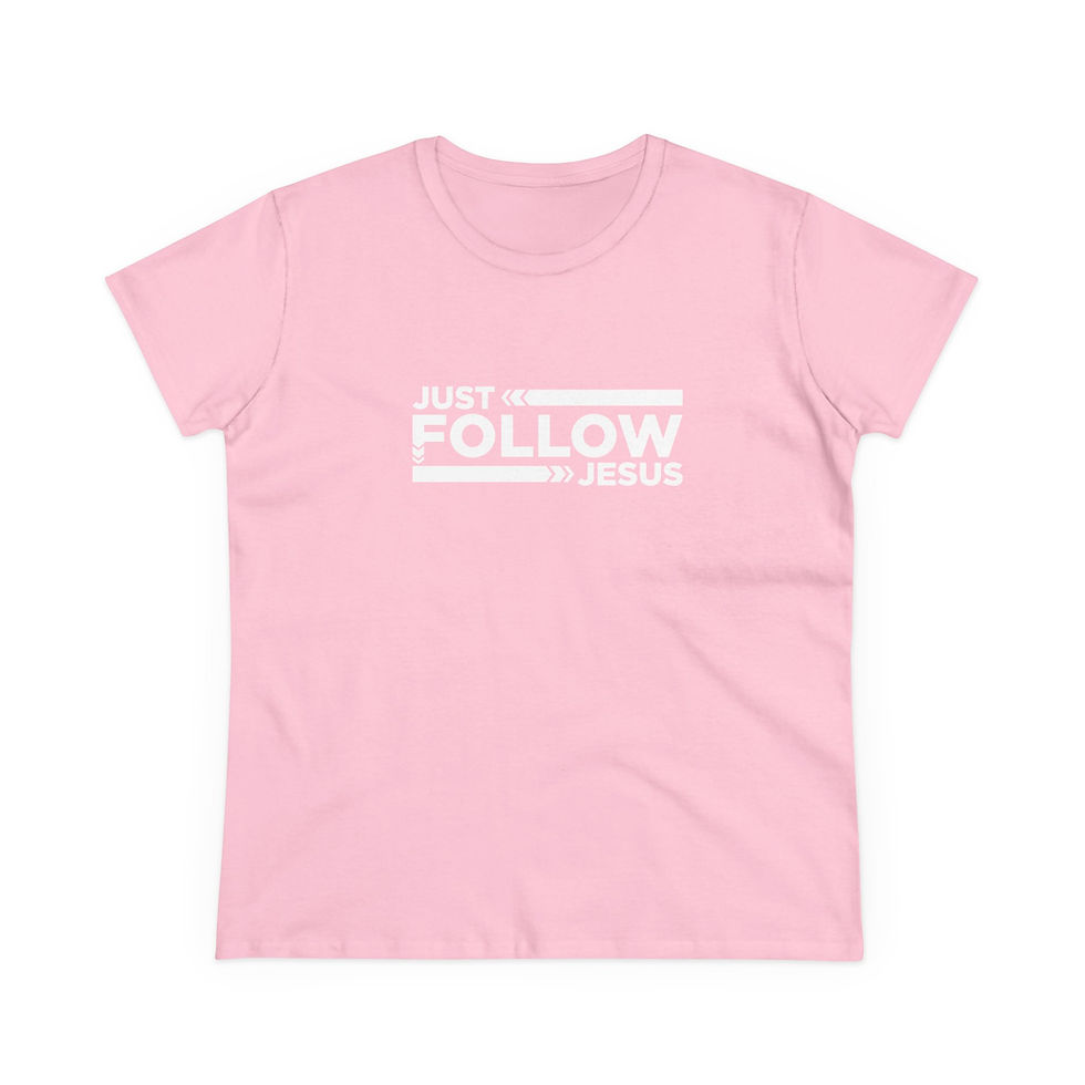 Thumbnail: Women's Just Follow Jesus Soft Tee - Christian Apparel,  Casual Wear