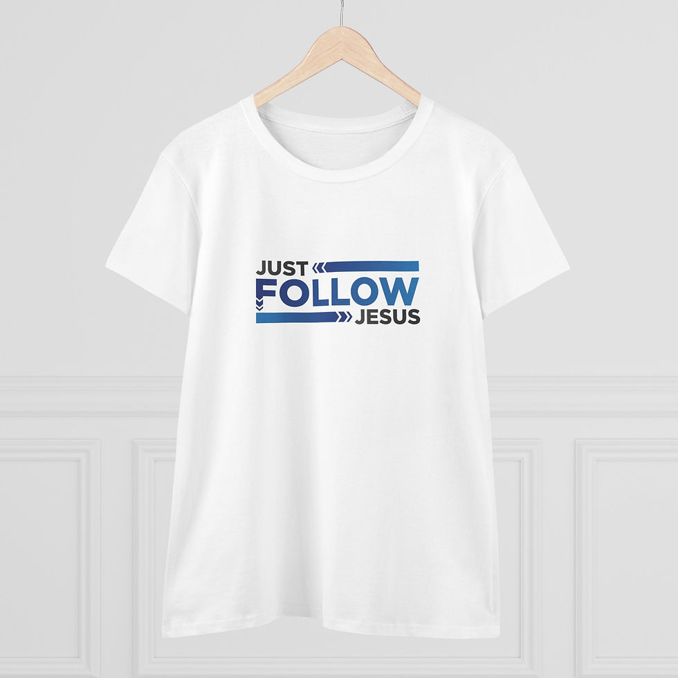 Thumbnail: Stylish Just Follow Jesus Tee - Christian Apparel,  Casual Wear