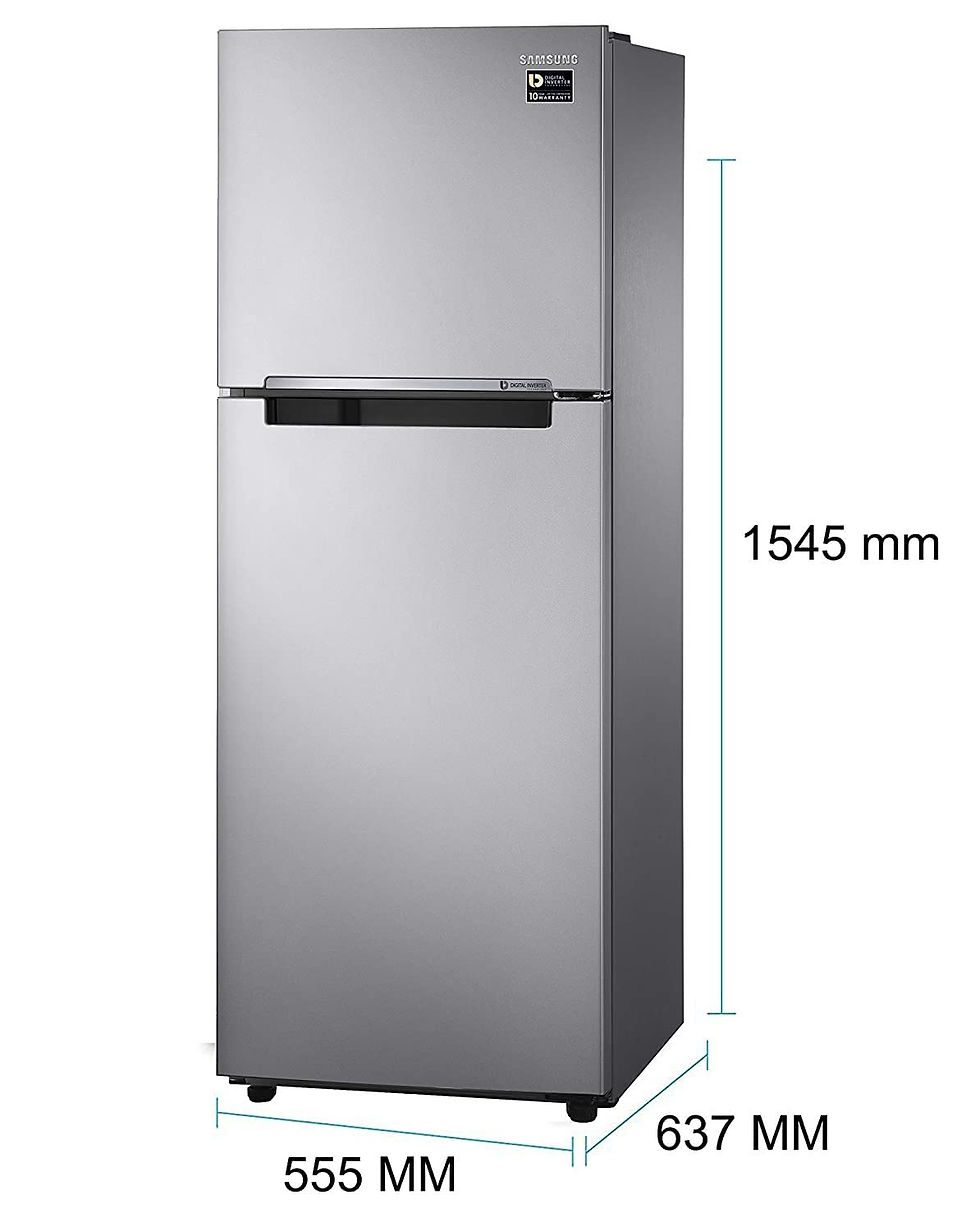 Thumbnail: Samsung 253 L 2 Star Inverter Frost-Free Double Door Refrigerator (RT28A3022GS/H