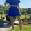 Miniature : Combishort bleu électrique  + ceinture