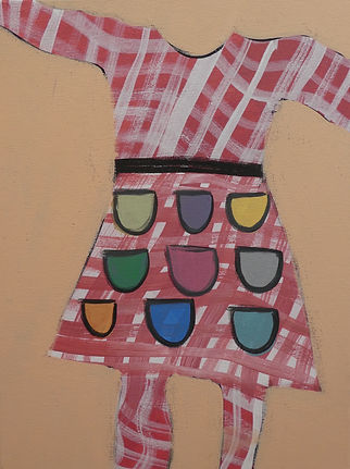 Kleid mit neun Taschen, 30x40