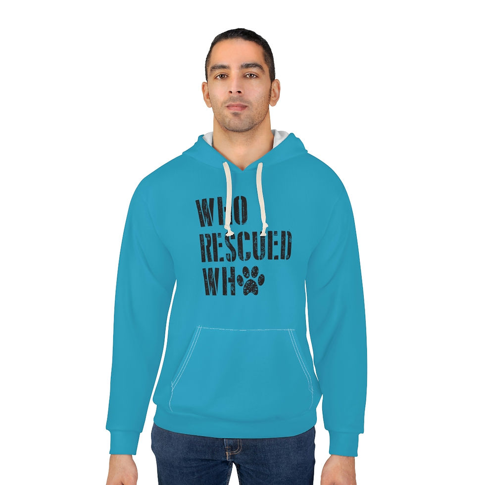 Thumbnail: Who Rescued Who - Unisex Pullover Hoodie