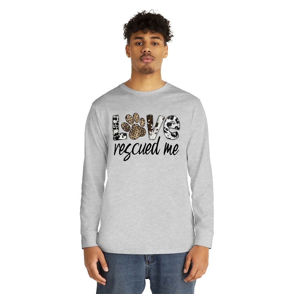 Thumbnail: Love Rescued Me - Long Sleeve Crewneck Tee
