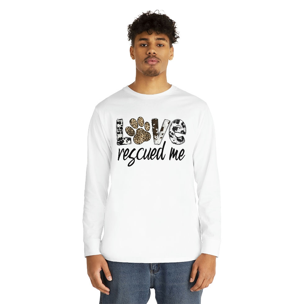 Thumbnail: Love Rescued Me - Long Sleeve Crewneck Tee