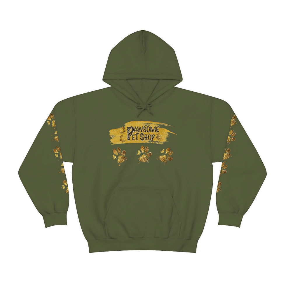 Thumbnail: PAWSOME (Gold) - Unisex Heavy Blend™ Hooded Sweatshirt