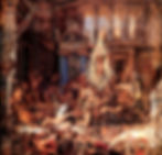 The painting "The Suitors" by Gustave Moreau.