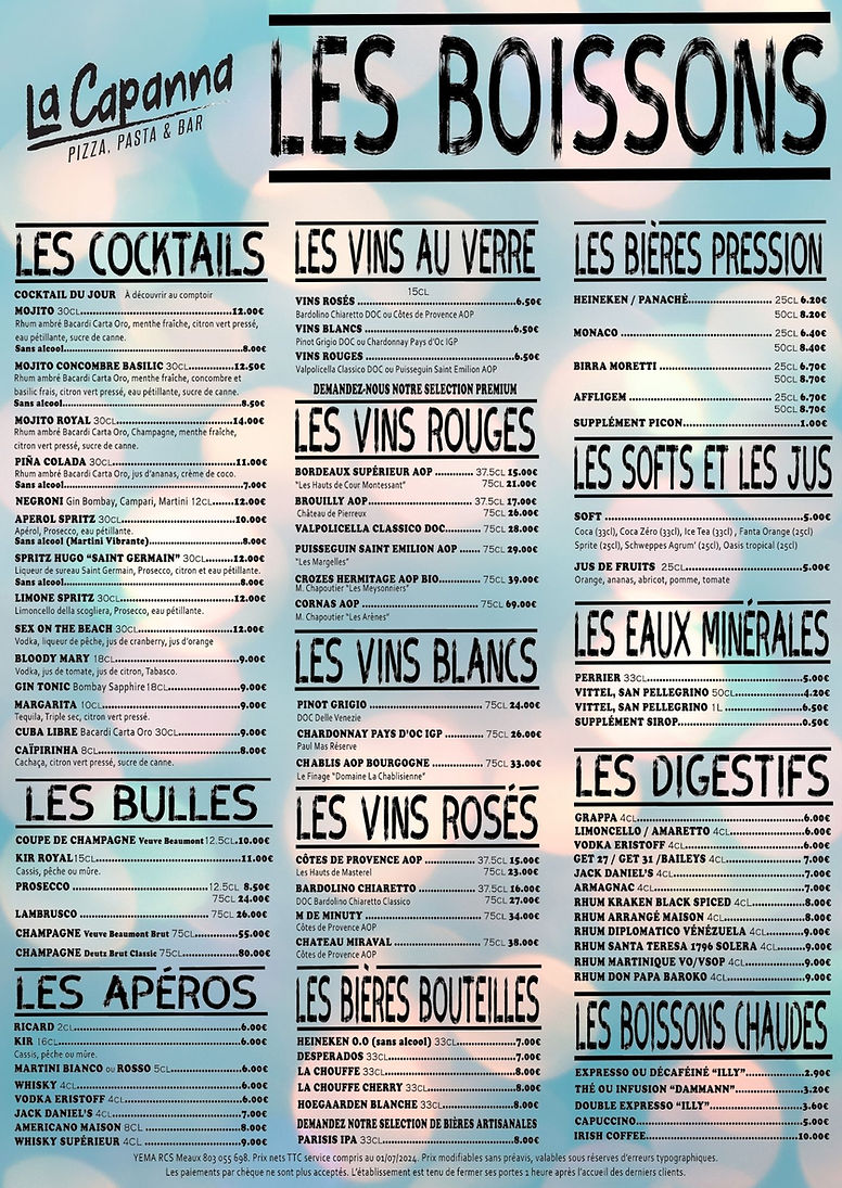 Boissons et Cocktails