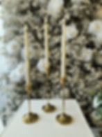 Staggered Gold Candle Holders