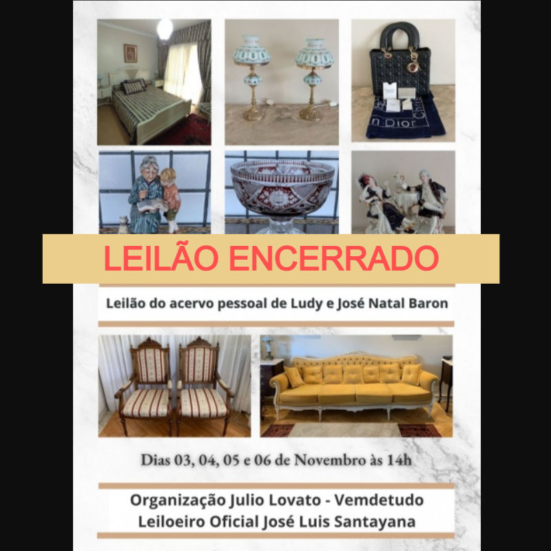 LEILÃO VEMDETUDO: Acervo pessoal de Ludy e José Natal Baron