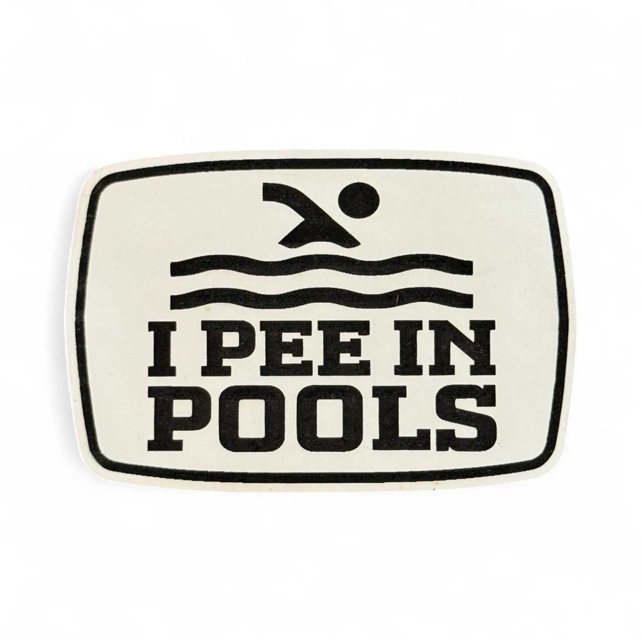 I Pee in Pools Leatherette Hat Patch