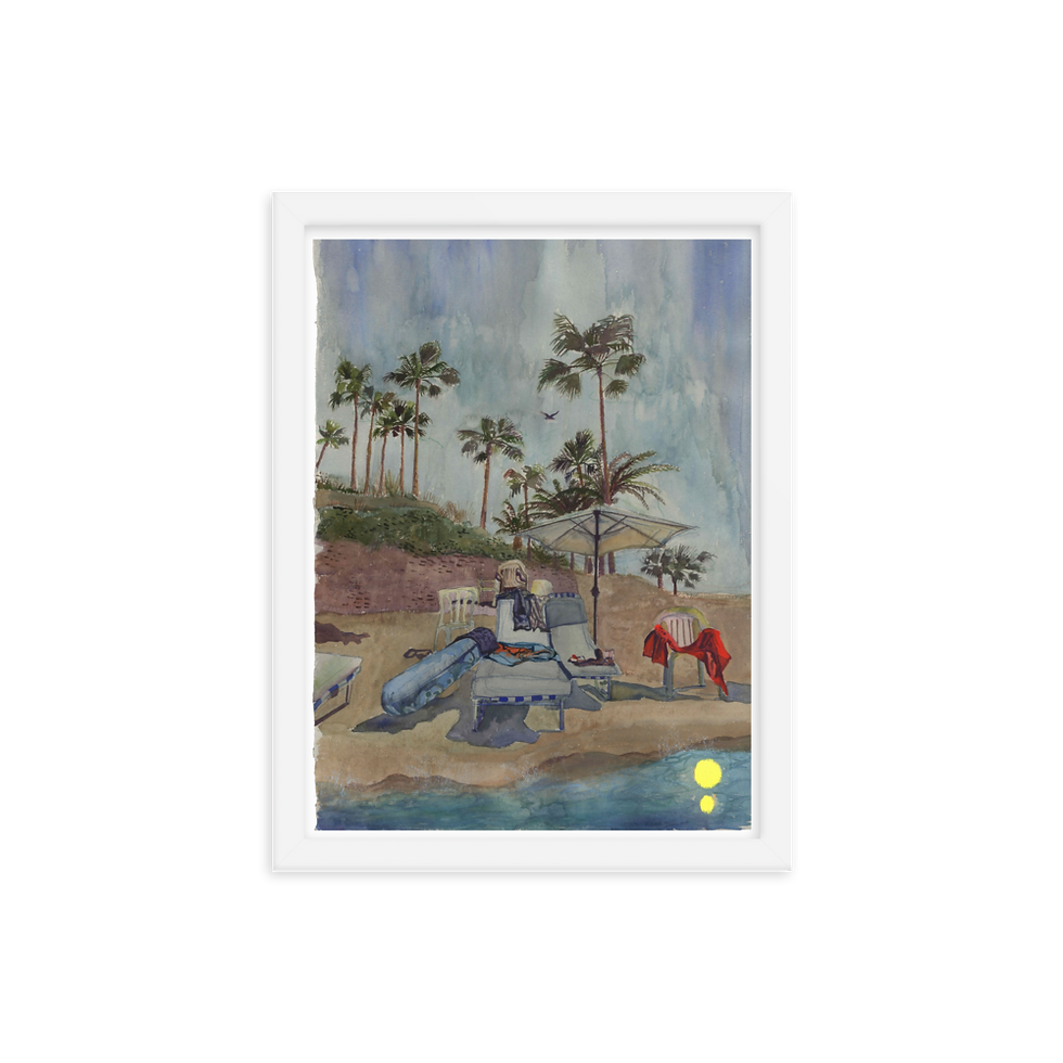 Thumbnail: Framed photo paper poster - Beach in Cyprus