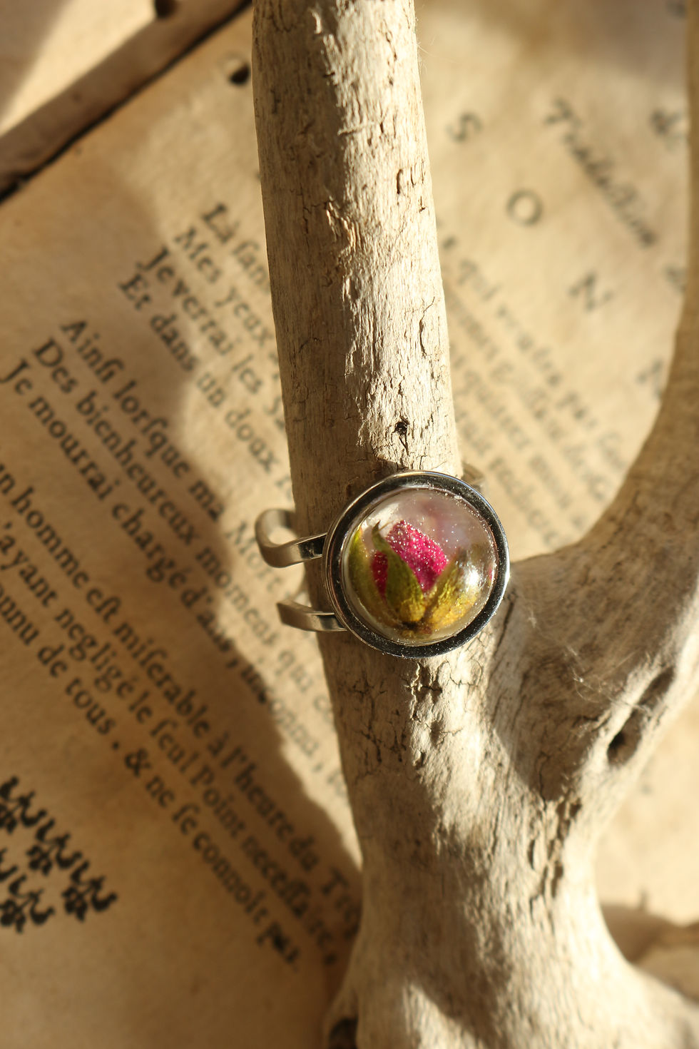Miniature : bague bouton de rose