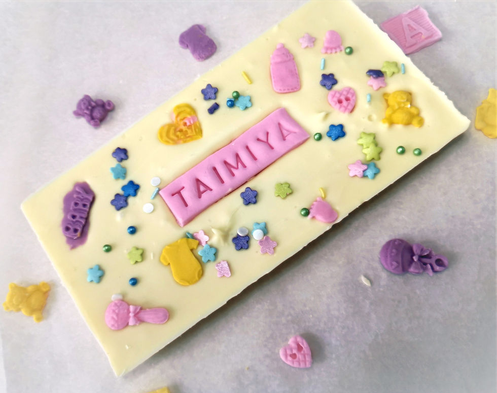 Baby themed chocolate bar