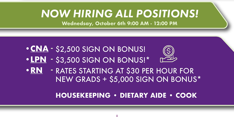 Southview Acres is having a job fair!
