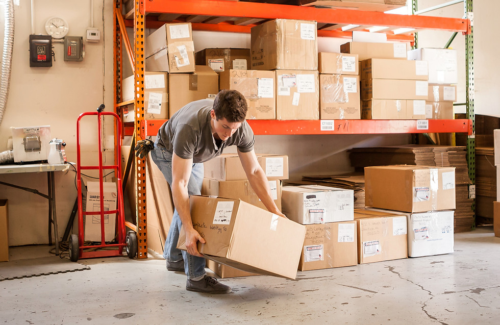 Warehouse Worker Lifting