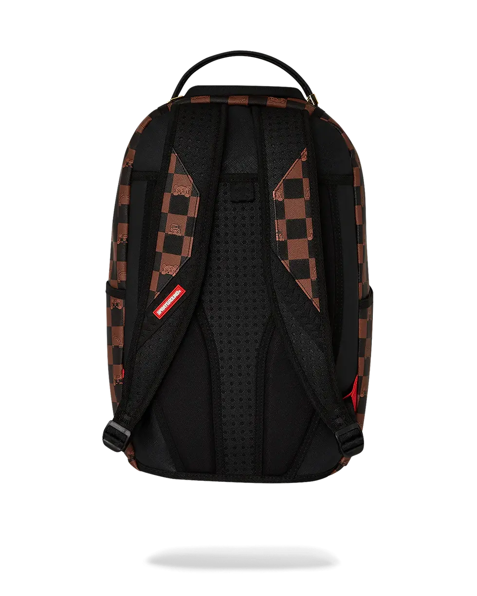 限定品★SPRAYGROUND The Hideout チェック バックパック 茶色 Sprayground The Hideout Backpack | empireluggagecenter
