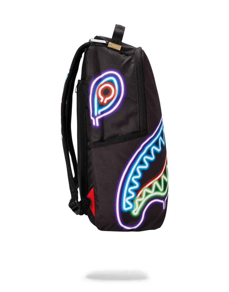 neon shark backpack