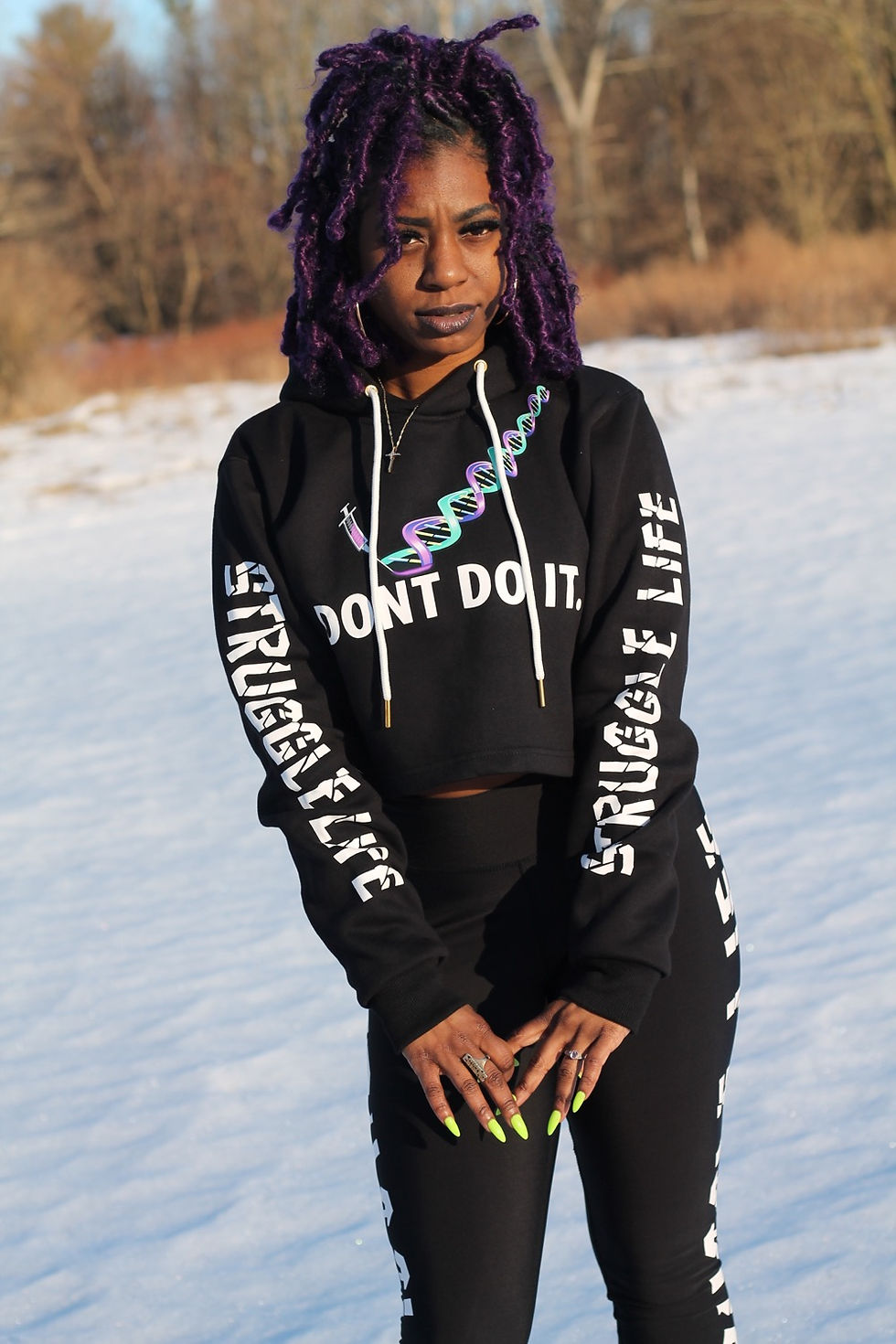 Thumbnail: DON’T DO IT (Crop Top Hoodie & Legging)