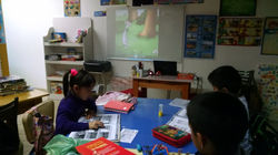 Historia en el proyector