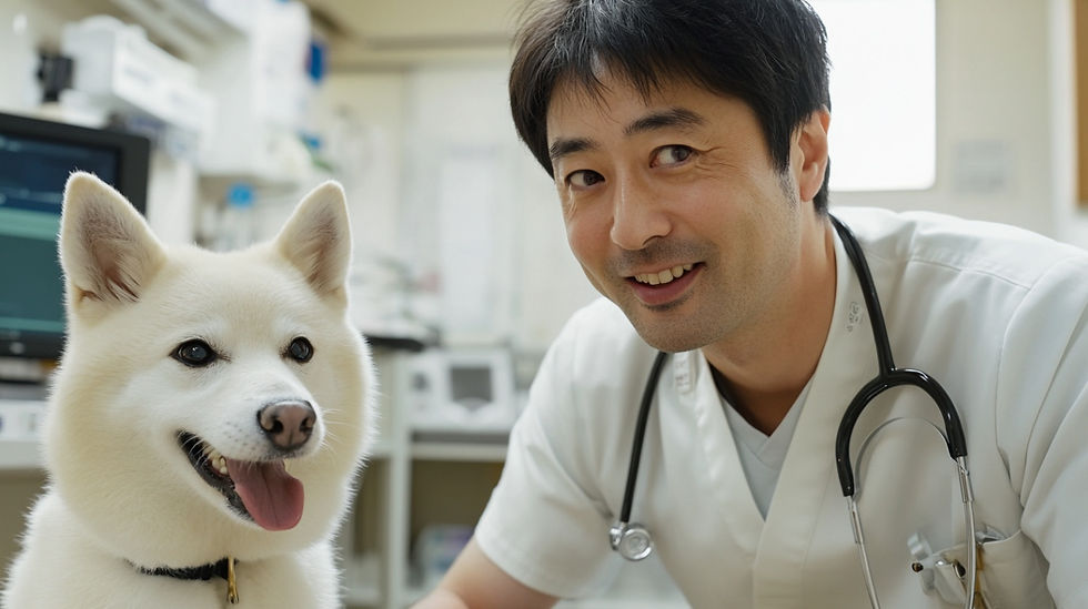 獣医師とわんちゃん