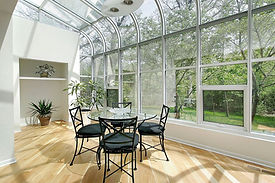 Sun room with lots of windows